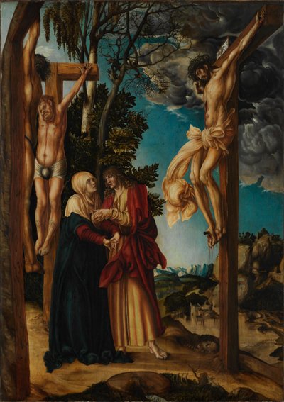 French : Lamentation sous la croix The Lamentation of Christ / The Schleißheim Crucifixion - Lucas Cranach the Elder