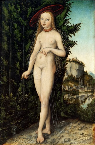 French : Venus debout dans un paysage Venus in a Landscape - Lucas Cranach the Elder