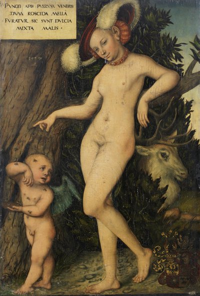 Allemand : Venus mit Amor als Honigdieb Venus with Cupid stealing Honey - Lucas Cranach the Elder