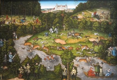 Chasse près du château de Hartenfels - Lucas Cranach the Elder