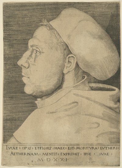 Luther en tant que frère augustinien, avec Cap - Lucas Cranach the Elder
