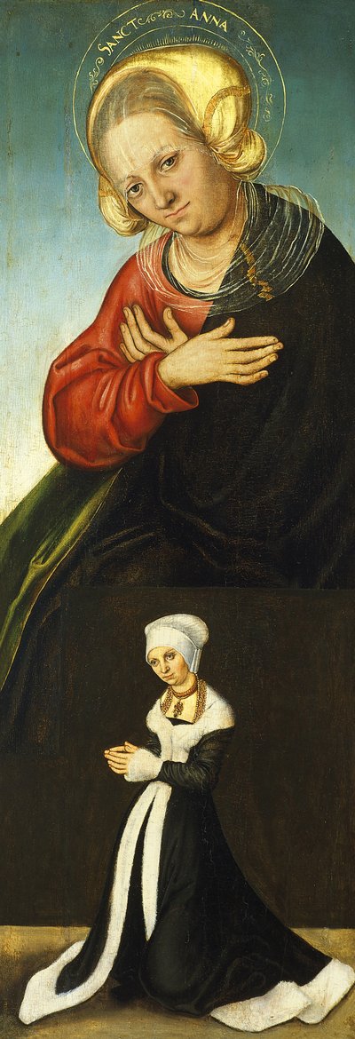 Sainte Anne avec la duchesse Barbara de Saxe comme donatrice, vers 1514 - Lucas Cranach the Elder