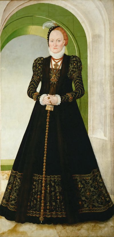French : Anne de Danemark (1532-1585), Electrice de Saxe Anna of Denmark, Duchess of Saxony - Lucas Cranach the Younger