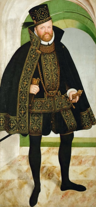 Allemand : Électeur Auguste de Saxe (1526-1586) Auguste, Électeur de Saxe (1526-1586) - Lucas Cranach the Younger