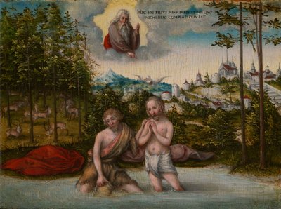 Le baptême du Christ - Lucas Cranach the Younger