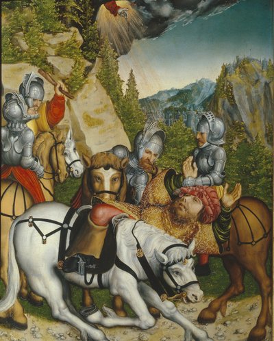 La Conversion sur le chemin de Damas - Lucas Cranach the Younger