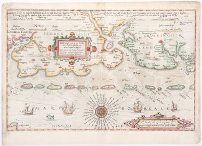 Carte de la Frise orientale de 1584 par Waghenaer - Lucas Janszoon Waghenaer