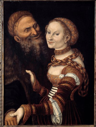 Courtisane et vieil homme - Lucas the Elder Cranach