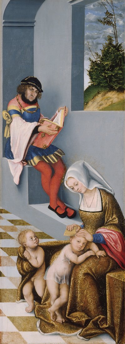 La Sainte Parenté (dite Retable de Torgau) panneau droit - Lucas the Elder Cranach