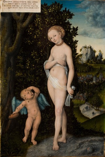 Vénus avec Cupidon volant du miel - Lucas the Elder Cranach