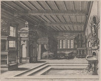 Intérieur avec buffet, portail d