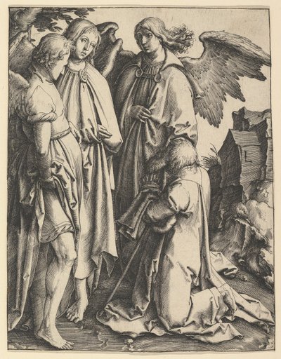 Abraham et les trois anges, vers 1513 - Lucas van Leyden