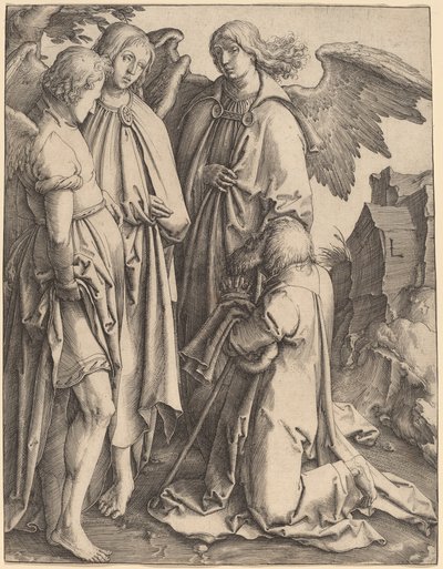Abraham et les trois anges - Lucas van Leyden