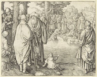 Le baptême du Christ - Lucas van Leyden