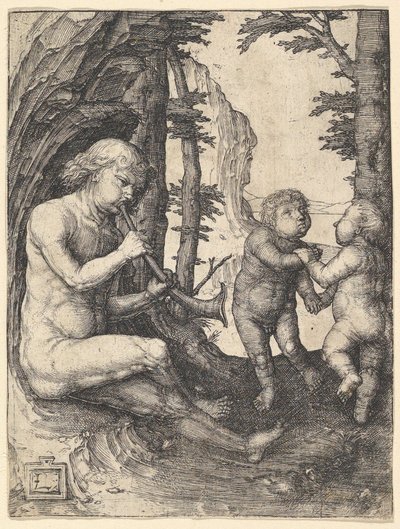 Garçon avec une trompette, vers 1507 - Lucas van Leyden
