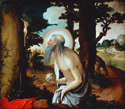 Saint Jérôme pénitent - Lucas van Leyden