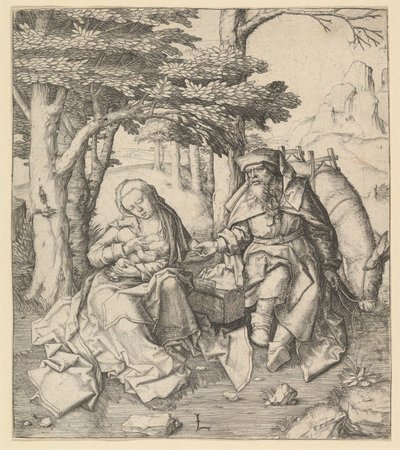 Repos pendant la fuite en Égypte, vers 1506 - Lucas van Leyden