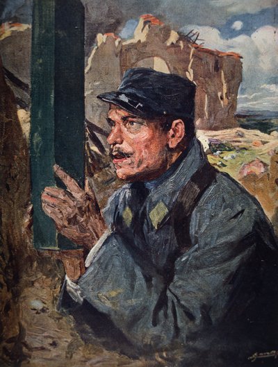 Soldat français utilisant un périscope - Lucien Hector Jonas