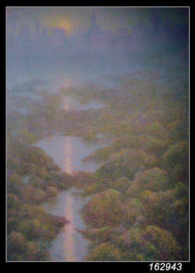 Ma mère, soirée avec vue sur Ys - Lucien Levy Dhurmer
