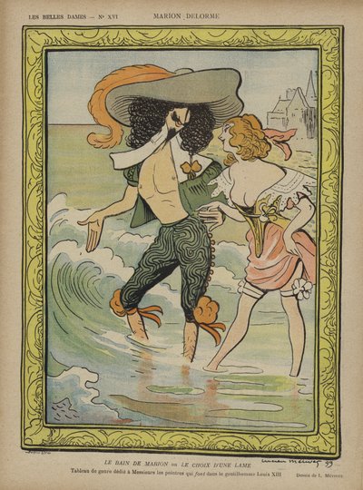 Marion Delorme, Illustration pour Le Rire - Lucien Metivet