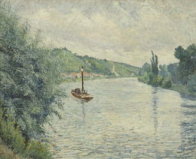 La barge - Lucien Pissarro