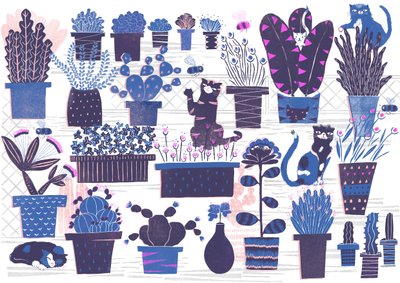 Jardin des chats, 2015 (numérique) - Lucy Banaji