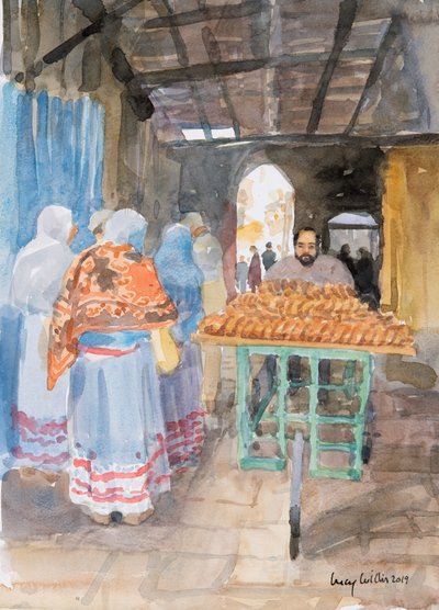 Vendeur de bagels dans la vieille ville, Jérusalem - Lucy Willis