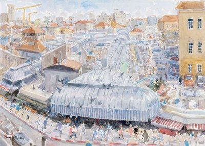 Vue depuis le balcon, Mahane Yehuda, Jérusalem - Lucy Willis