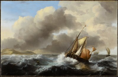Bateaux de pêche au large dans une mer agitée, 1864 - Ludolf Backhuysen