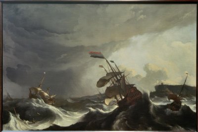 Navires en détresse par forte tempête - Ludolf Backhuysen