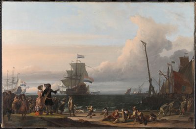 Navires hollandais dans les routes de Texel; au milieu le 