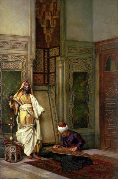 Garde avec un joueur de cithare à l