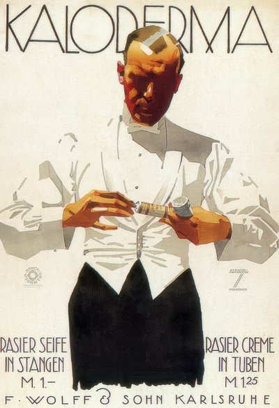 Kaloderma / Savon à raser en bâton / Crème à raser en tube - Ludwig Hohlwein