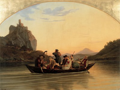 Crossing at Schreckenstein - Ludwig Richter