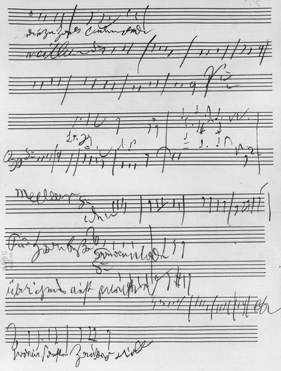 Partition musicale manuscrite (encre sur papier) - Ludwig van Beethoven