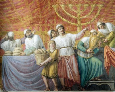 Préparation de la fête juive, fresque de Luigi Ademollo (1764-1849), Palazzo Pitti, Florence, Toscane, Italie - Luigi Ademollo