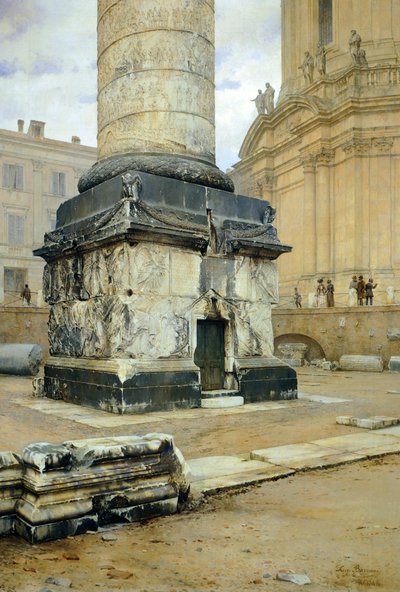 Colonne Trajane à Rome, par Luigi Bazzani (1836-1927) - Luigi Bazzani