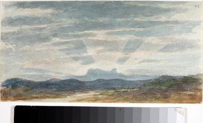 Paysage, effets de lumière (aquarelle, avant 1825) - Luigi Garibbo
