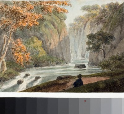 Paysage avec rivière et cascade - Luigi Garibbo