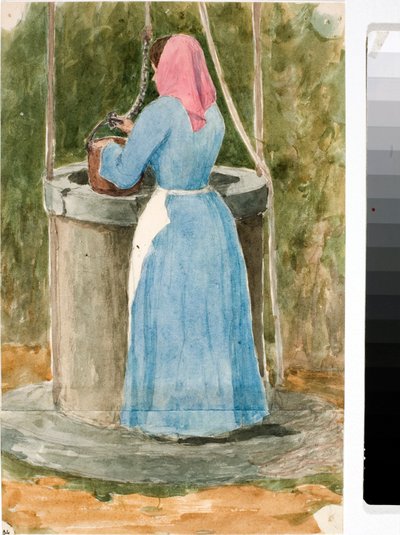 Femme du peuple puisant de l