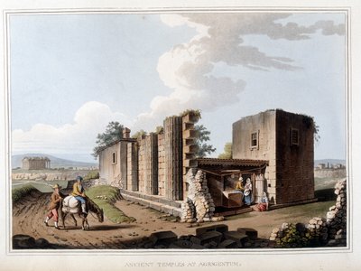 Temple antique à Agrigente en Italie. Dans « Vues des dominions ottomans, en Europe, en Asie, et certaines îles méditerranéennes d