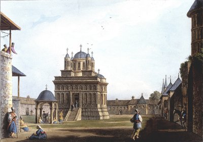 Église et couvent de Sainte Marie, Turquie. Dans « Vues des dominions ottomans, en Europe, en Asie, et de certaines îles méditerranéennes » d