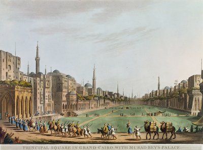 Place principale au Grand Caire, avec le palais de Murad Bey, planche 27 de 