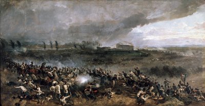 La bataille de San Martino, 24 juin 1859 (huile sur toile) - Luigi Norfini
