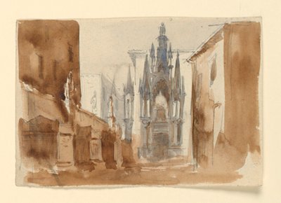 Décor de scène, tombeau en forme monumentale - Luigi Ricci