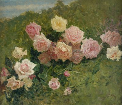 Étude de roses (huile sur toile) - Luigi Rossi
