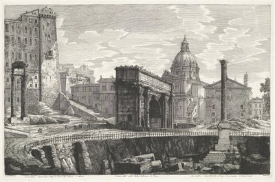 La Colonne de Phocas sur le Forum Romain - Luigi Rossini