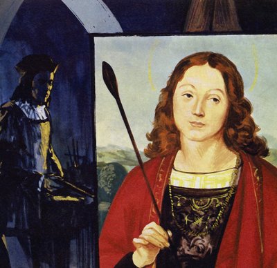 Raphaël commence à recevoir ses propres commandes (lithographie couleur) - Luis Arcas Brauner