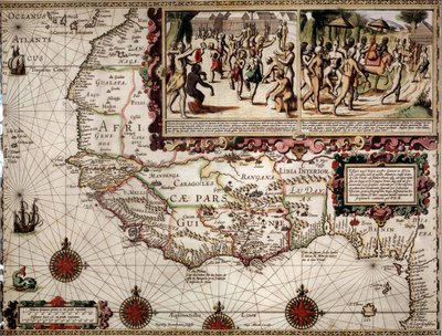 Carte géographique de la Guinée par Luis Teixera - Luis Teixeira