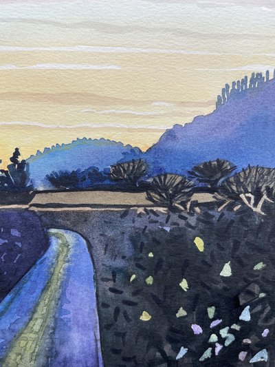 Sentier sinueux à l